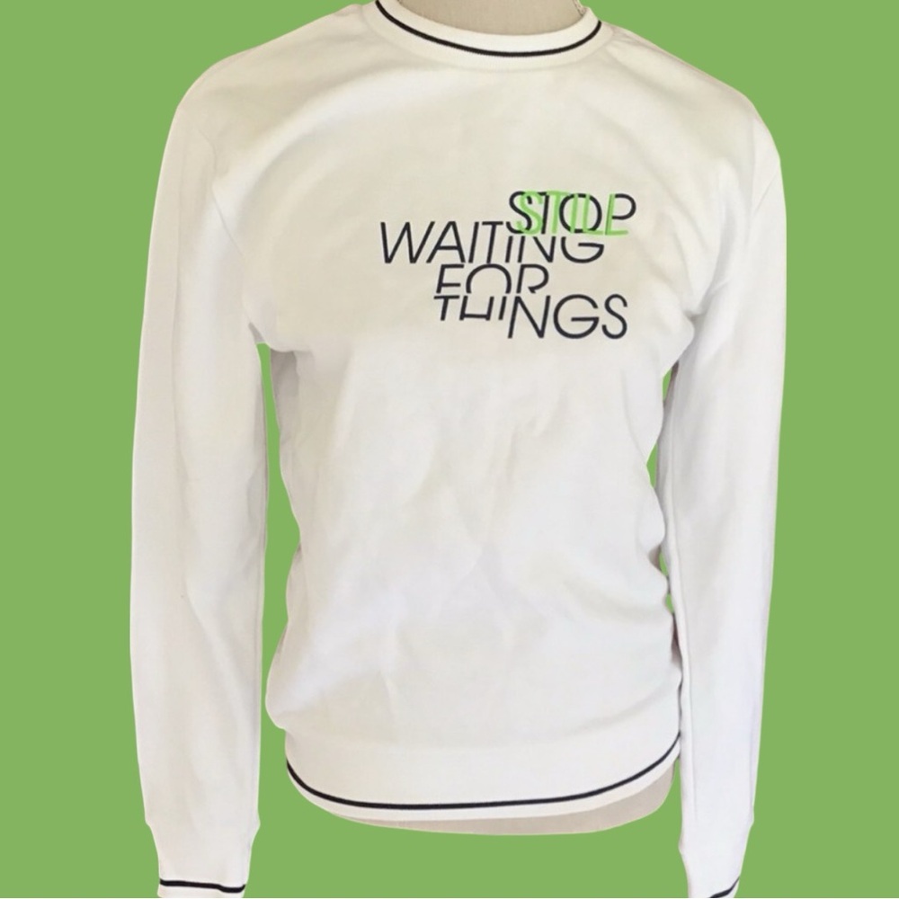 White Graphic Men's Sweater